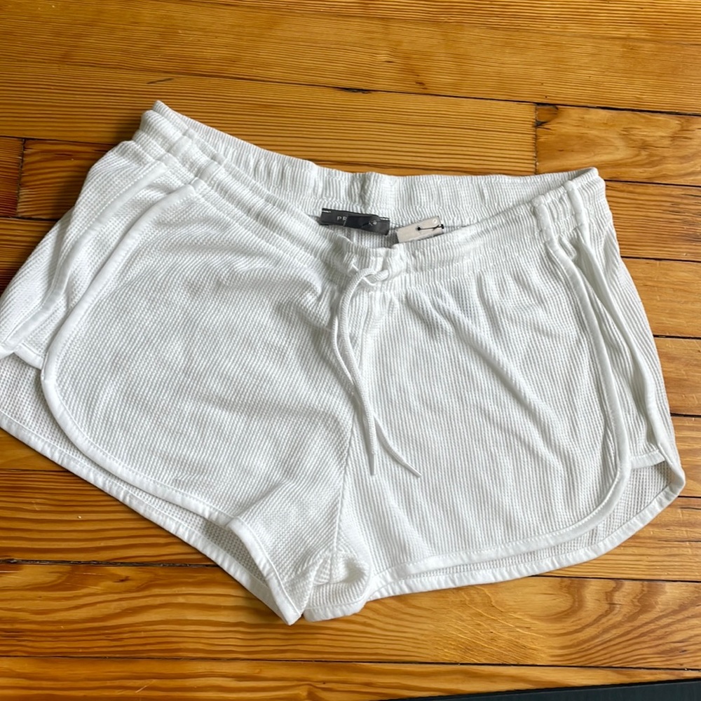 Bright White Cotton Beach Shorts